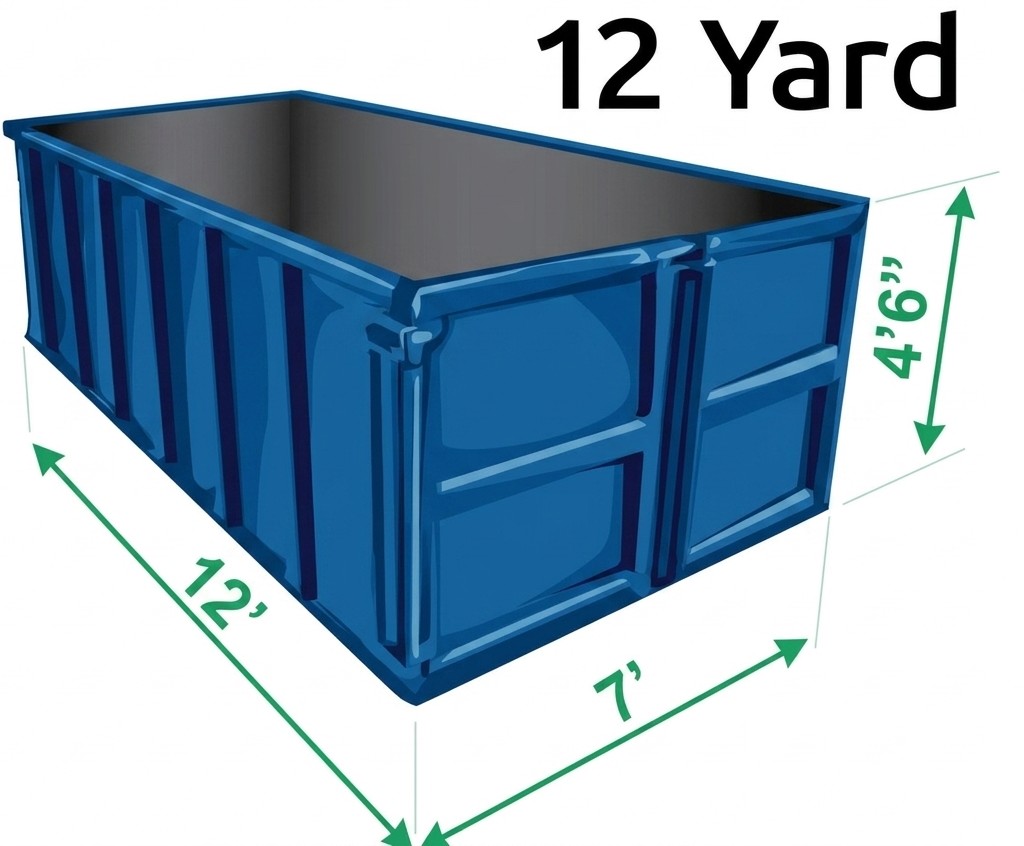 12-yard disposal bin dimension